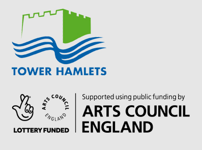 Logos for London Borough of Tower Hamlets and the Arts Council