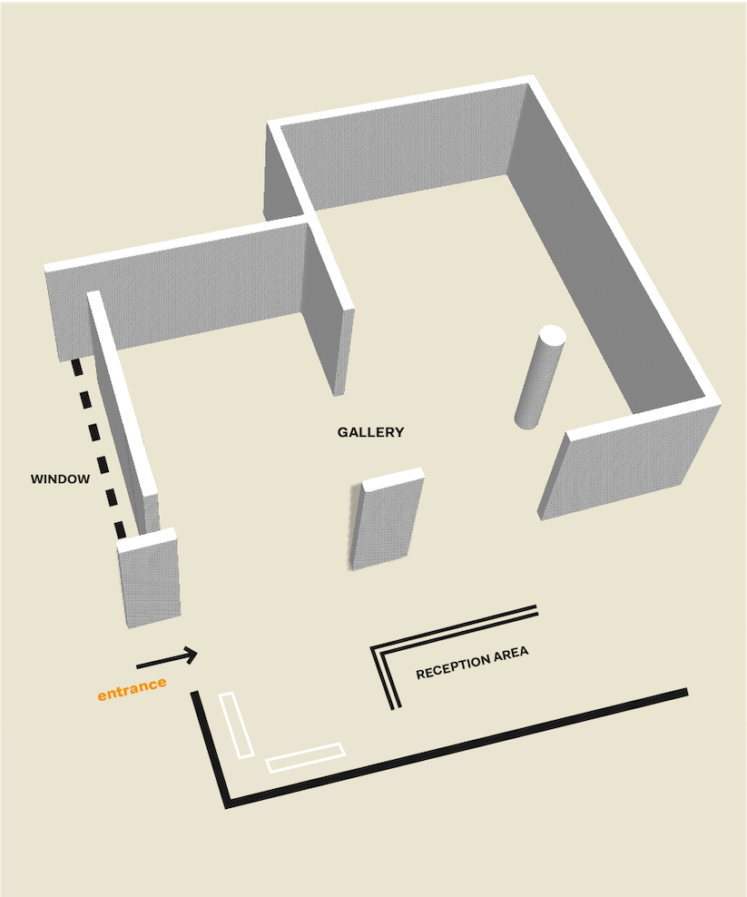 Four Corners gallery floor plan.